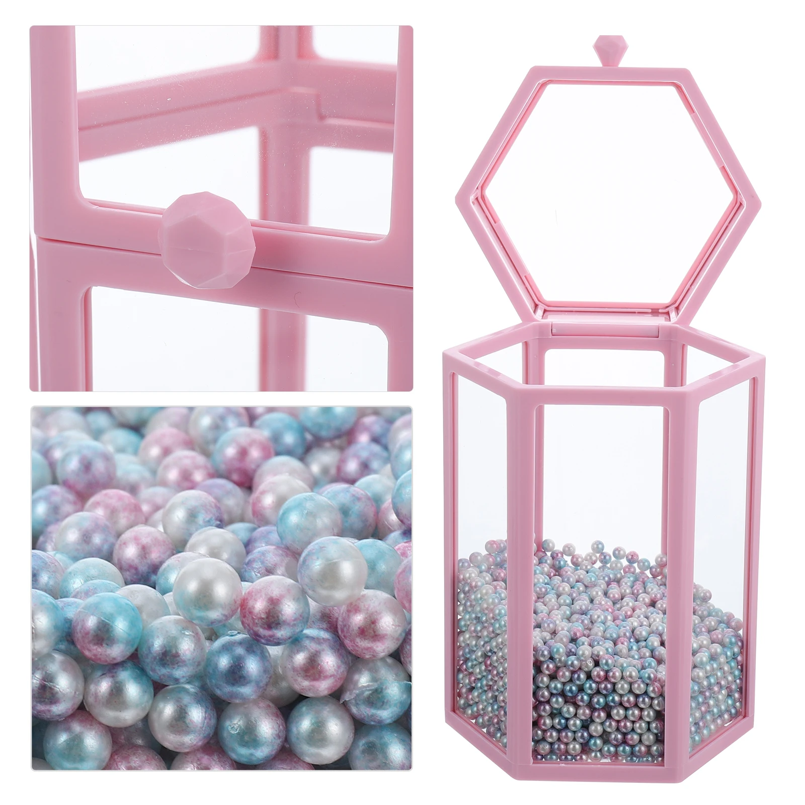 

Clear Glass Brush Storage Box Eyeliner Pencil Holder Transparent Organizer Dustproof Durable ABS Base for Desktop