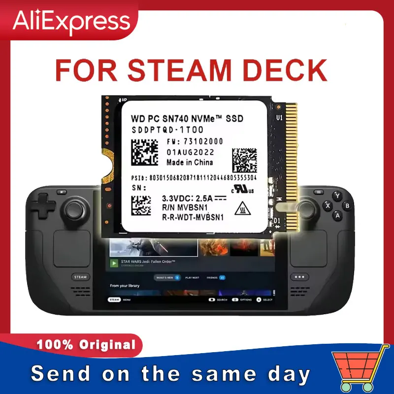 

Твердотельный накопитель Western Digital WD SN740 SSD 1 ТБ 2 ТБ M.2 2230 Gen4 PCIe 4.0 X4 NVMe для Steam Deck, Microsoft Surface ProX