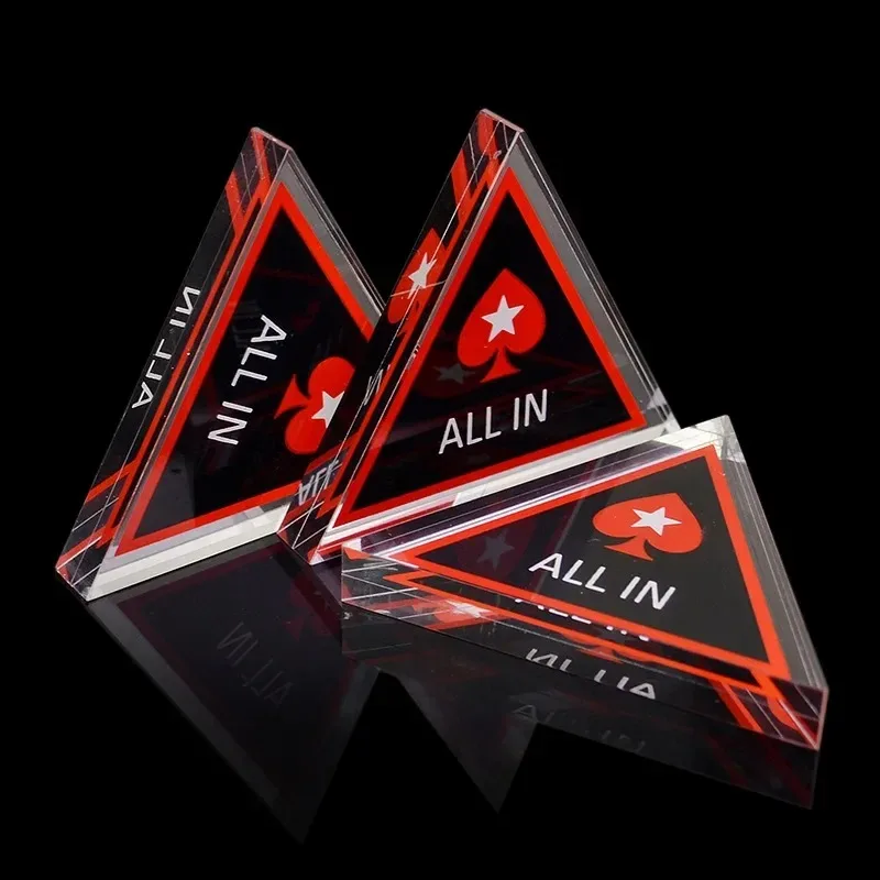 1 PCS Double-sided Texas Hold'em Triangle ALLIN Casino Game Board Table Poker Game Entertainment Accessories