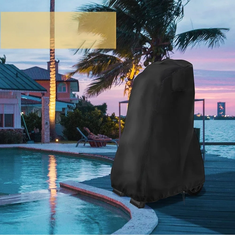 Automatic Pool Cleaner Dust Cover 56x66x107cm Waterproof 420D Polyester with Ventilation and Secure Drawstring