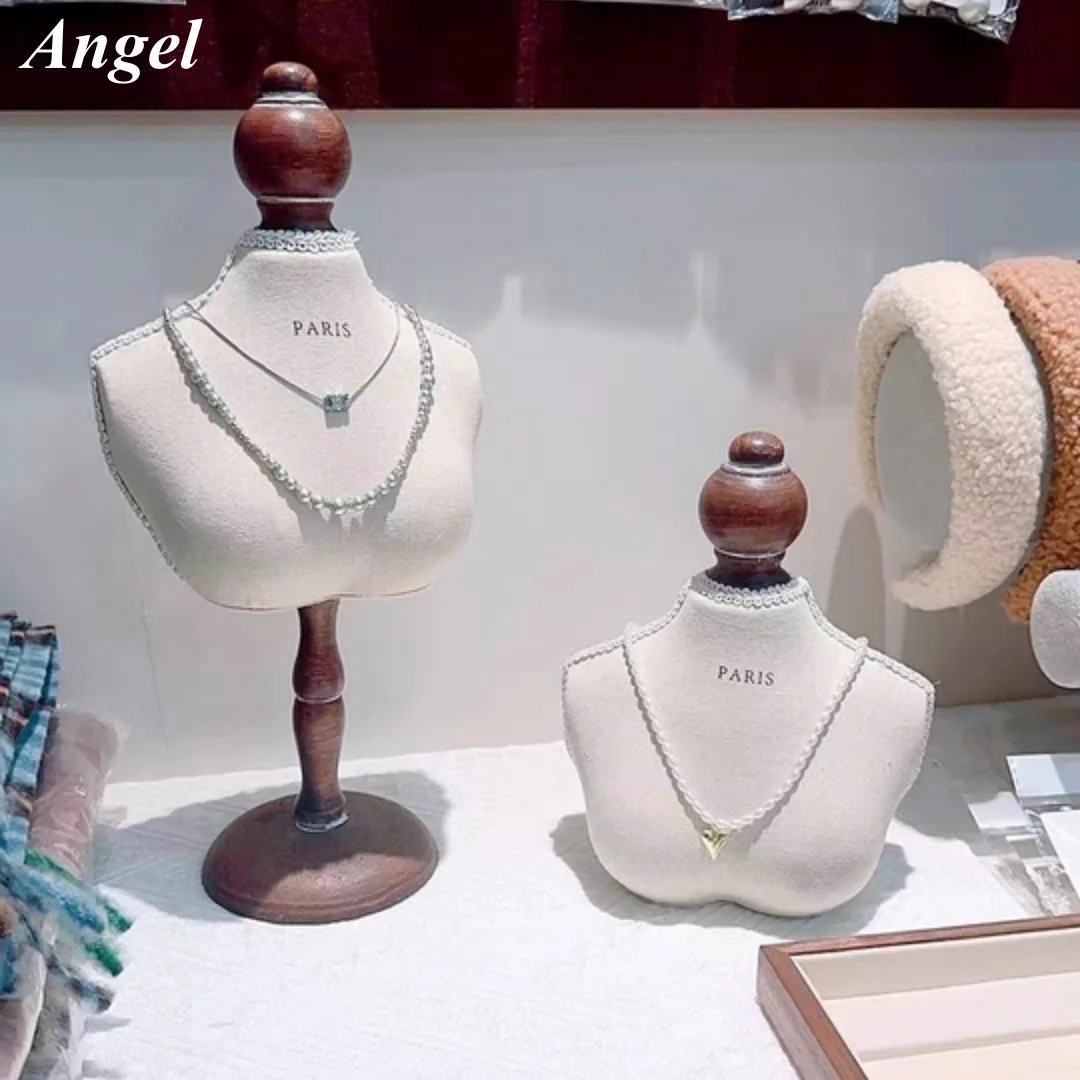 

Vintage Elegant Jewelry Display Stand - 6 in 1 Velvet Necklace Holder for Earrings, Rings, Hats, Store Decor