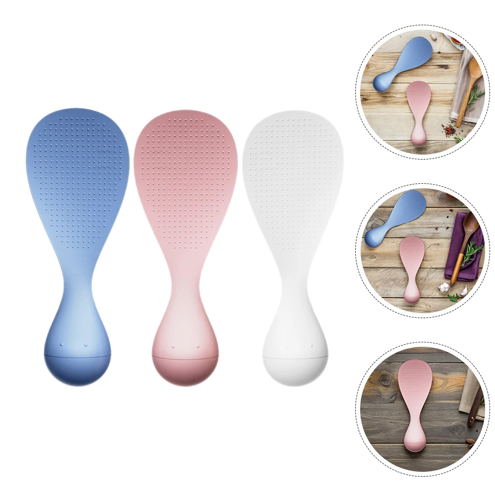 

6pcs Nonstick Rice Spoon Standup Heat Resistant Kitchen Tool Serving Scooping Mixing Utensil Rice Paddle