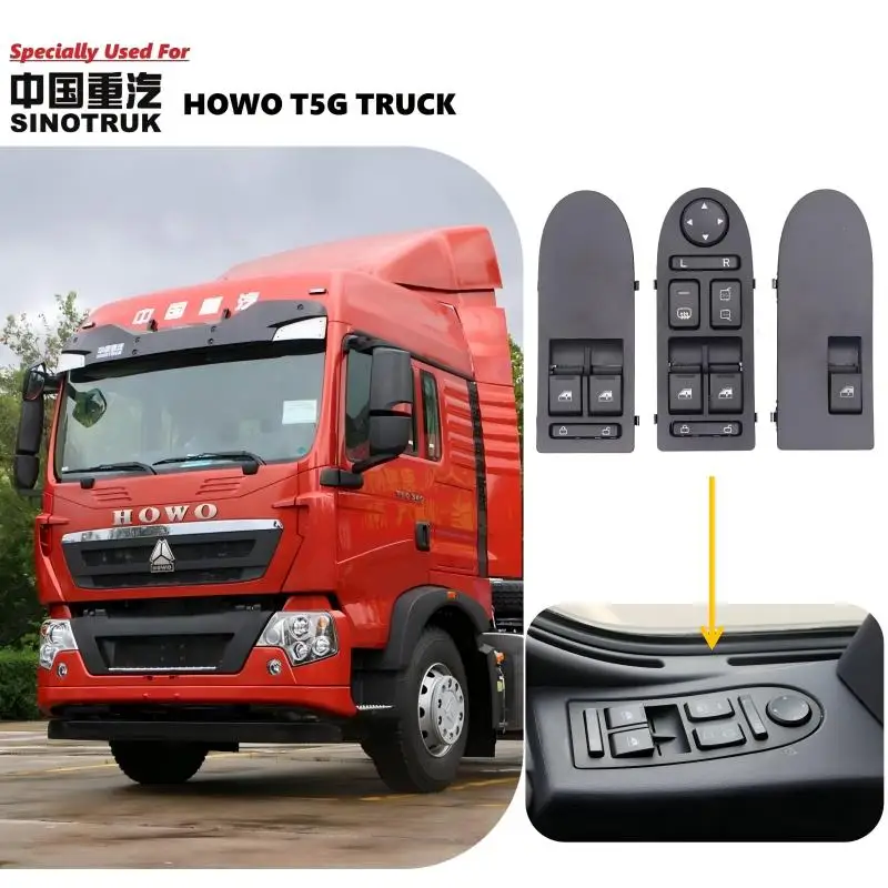 

Original Quality Window Lift Box Electric Switch Specially Used For HOWO T5G Truck 812W28230-6010 812W28230-6110 812W28230-6012