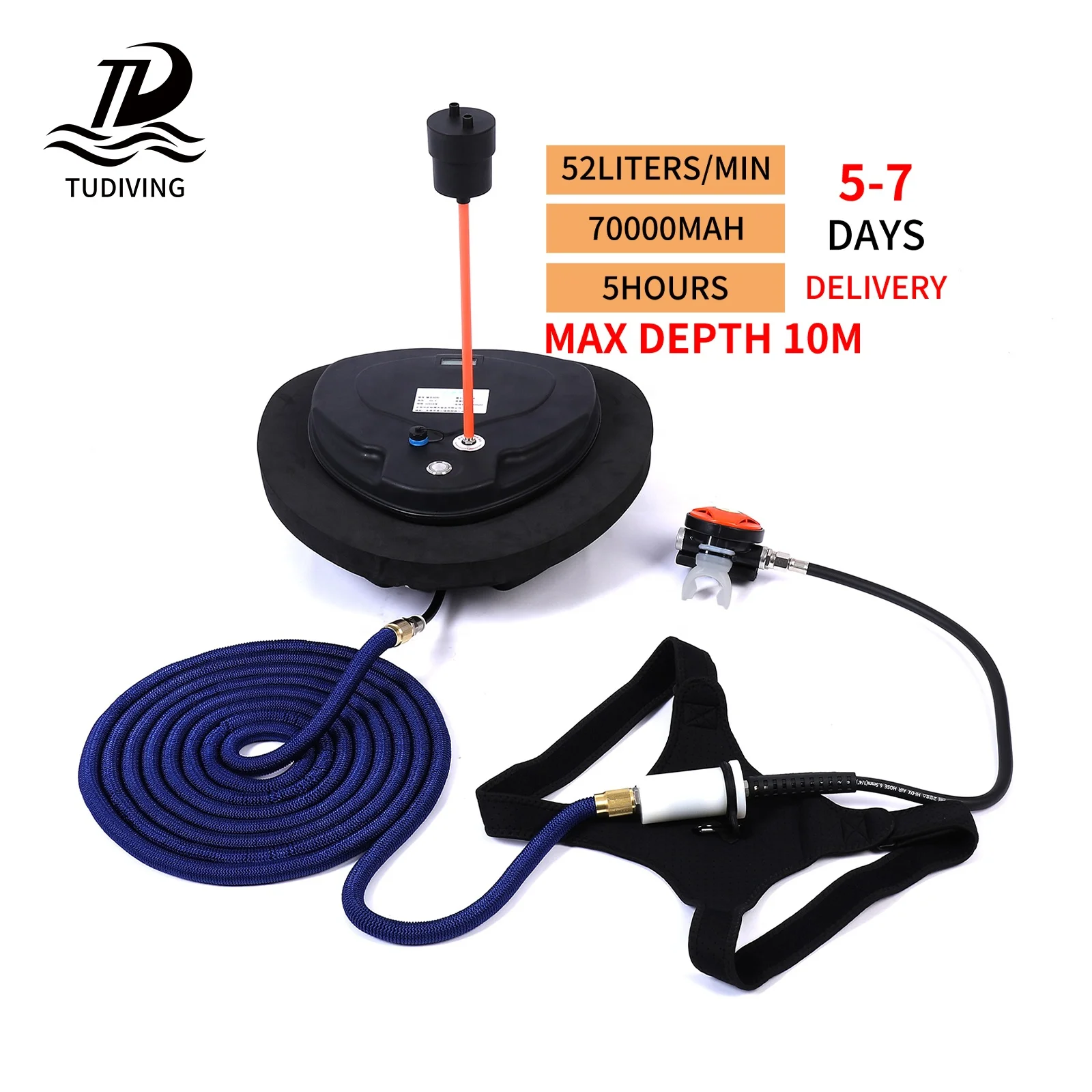 

Long Endurance 10Mters Z500 5Hours Convenience Snorkeling Underwater Breathing Diving Equipment Mobile Ventilator