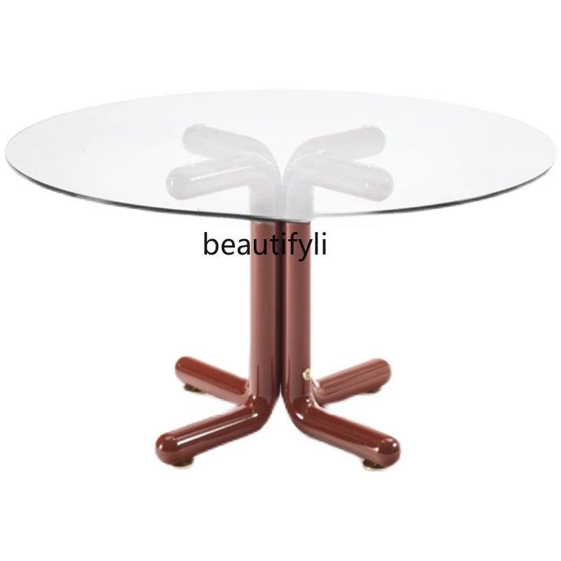 

Italian-Style Light Luxury Solid Wood Rectangular Dining Table Model Room Conference Table Hotel Marble