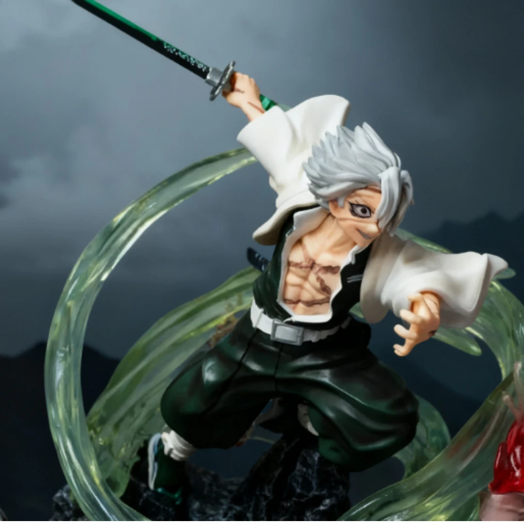 

Anime Demon Slayer GK Simplified Engraved Shinazugawa Sanemi Can Shine Model Box Set Demon Slayer Anime Figure