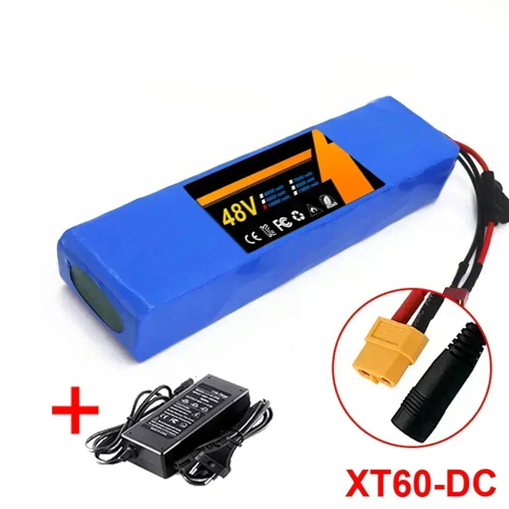 13S2P 48V 30Ah 100Ah Lithium-ion batterijpakket met 250W 350W 500W 750W 1000W BMS en een gratis 54.6V lader