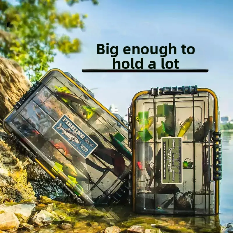 

Iron plate wave climbing Mino bait large capacity giant bait box storage sea fishing Luya box