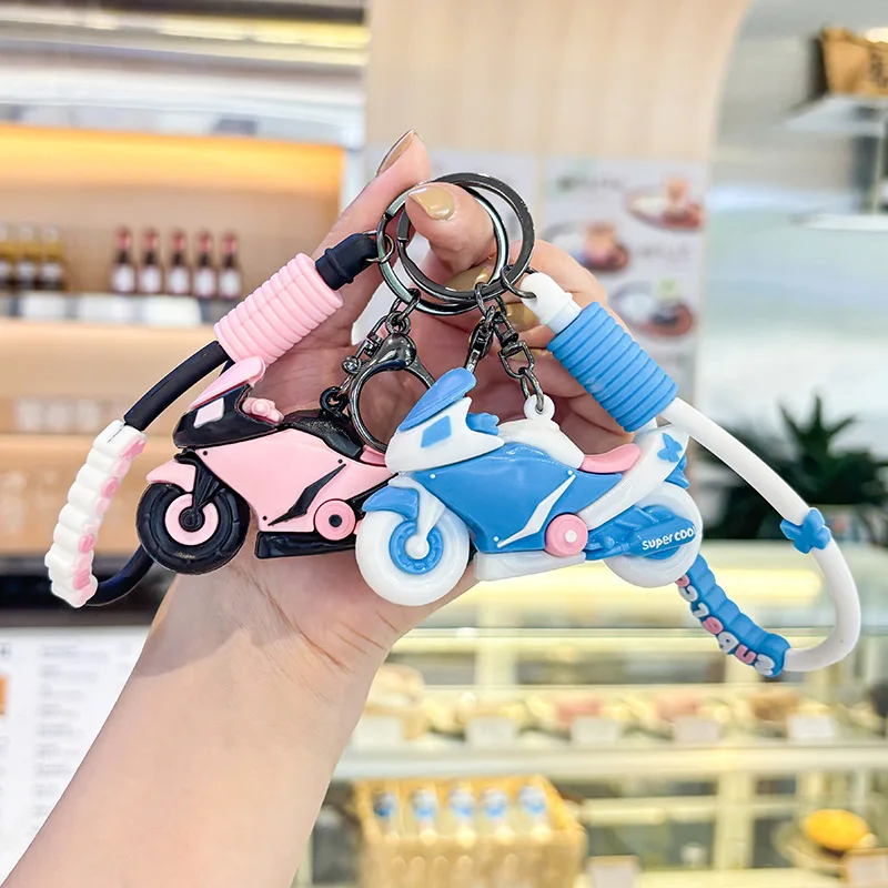 

Sanrio Keychain Accessories Cinnamoroll Motorcycle Keychain Kuromi Keyring My Melody Bag Pendant Hello Kitty Pochacco Toy Girl