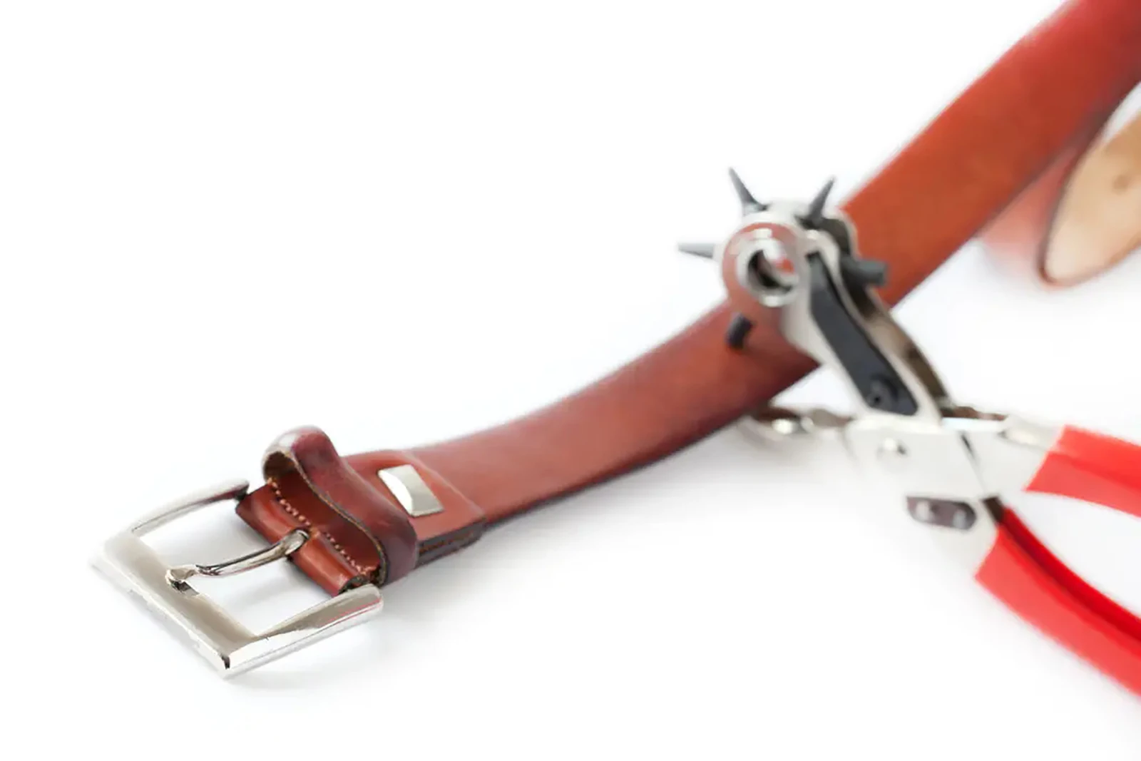 Leder-Gürtellocher-Set: Lochzange, Ösenstanzer, Nähmaschinenzubehör, Uhrenarmband- und Riemenwerkzeug, Haushalts-Lederhandwerkzeug-Set – Detail 11