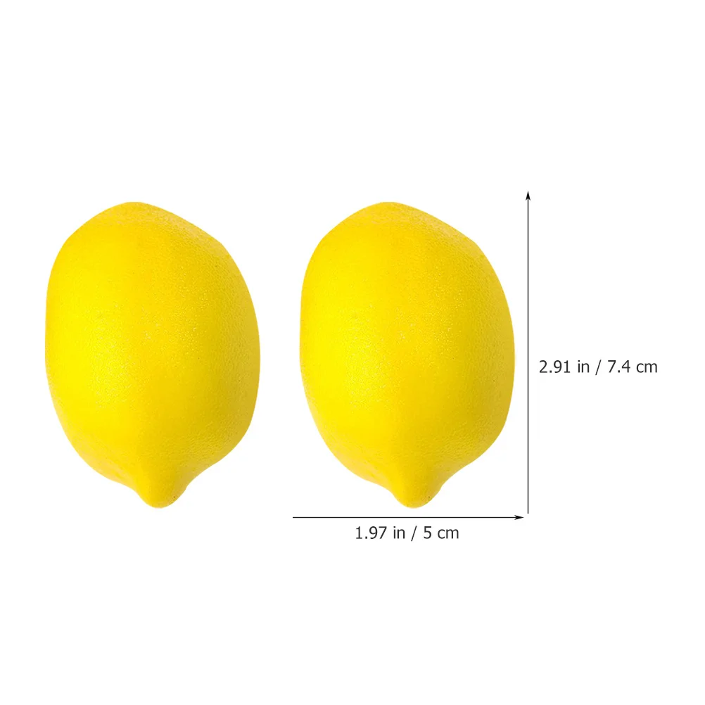 

5Pcs Artificial Fake Lemons Realistic Lemon Decor Lifelike Fruit Decoration Photography Props for Home Kitchen Display