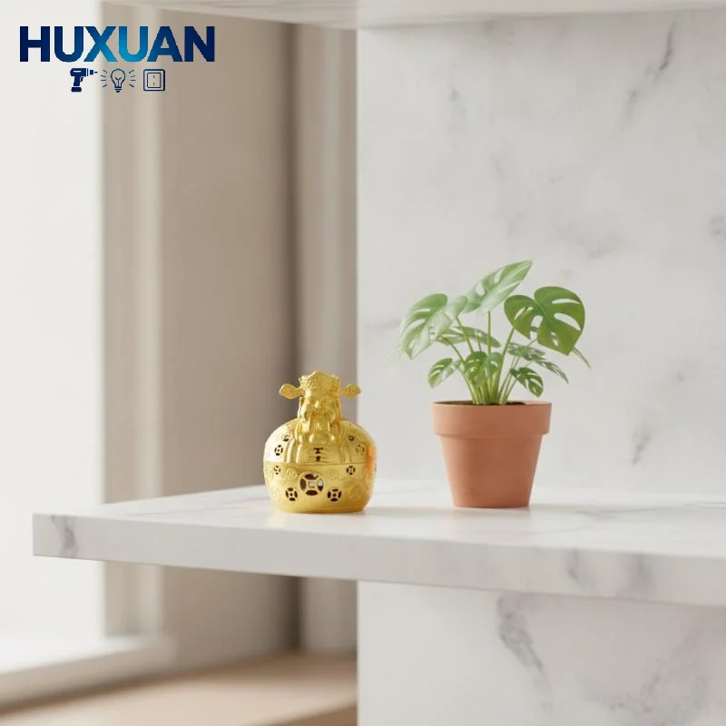 Small Rose Yuanbao Shaped Incense Burner Feng Shui Decor Ceramic Aromatherapy Scented Holder for Home Office Housewarming Gift