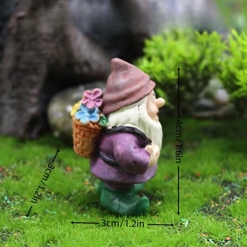 7pcs Fairy Garden Accessories Outdoor, Garden Gnomes Decorations, Mini Gnomes Garden Set, Seven Dwarfs Statue For Fairy Garden