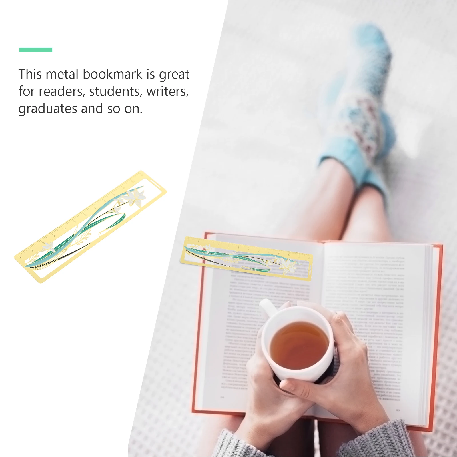 

Metal Bookmark Ruler Brass Made Fine Texture Beautiful Finish Easy Find Reading Spot Best Gift Idea Metal Bookmark Ruler