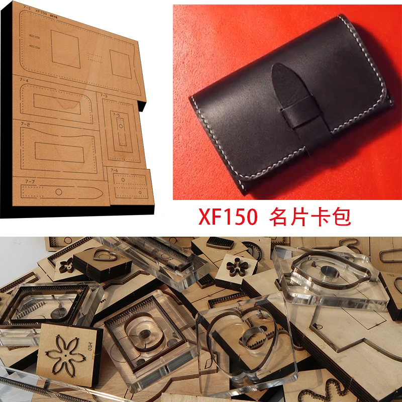 

New Japan Steel Blade Wooden Die notecase burse Wallet Leather Craft Punch Hand Tool Cut Knife Mould XF150