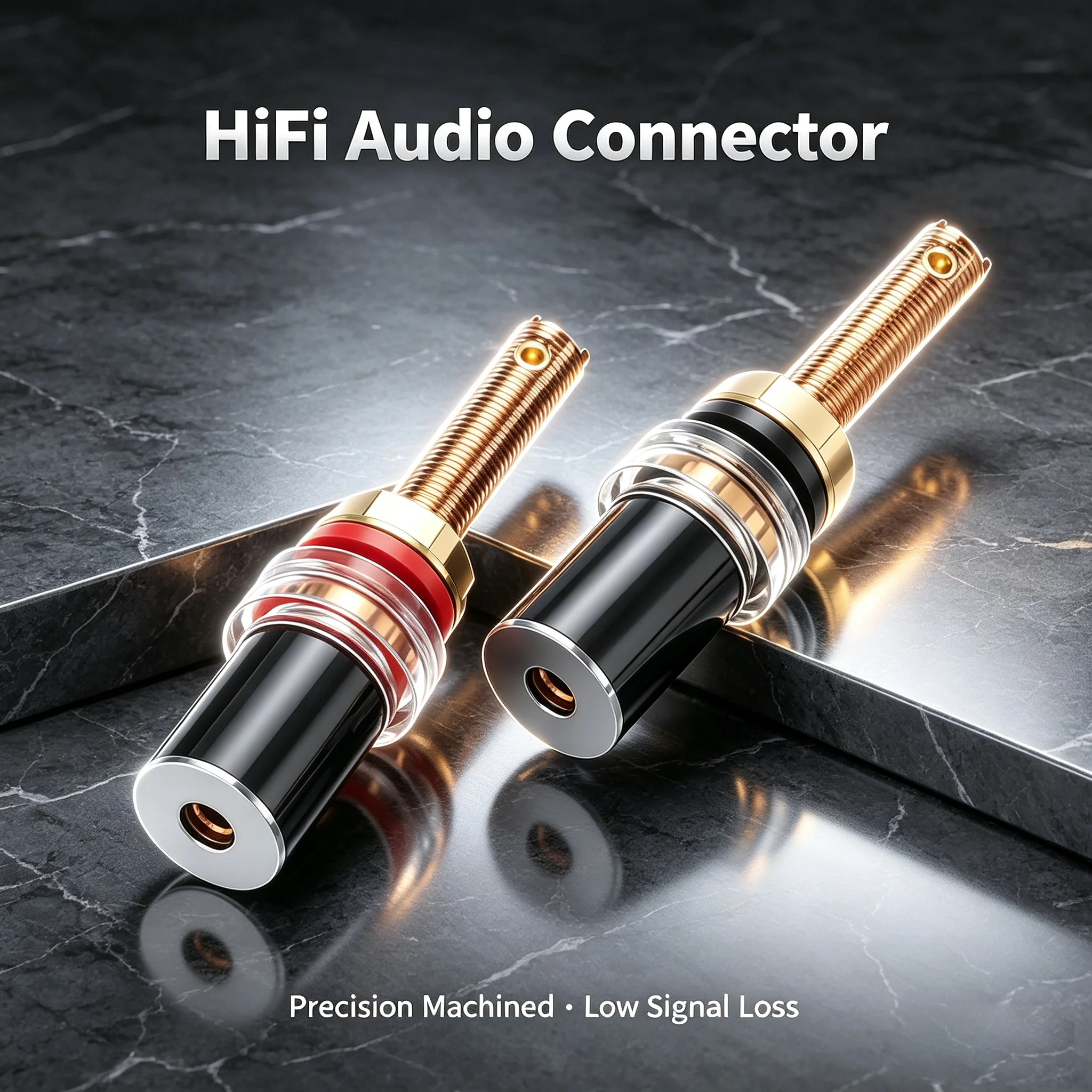 Audiocrast PS006 Pure copper Plated Carbon fiber binding post longer version for speaker HIFI audio