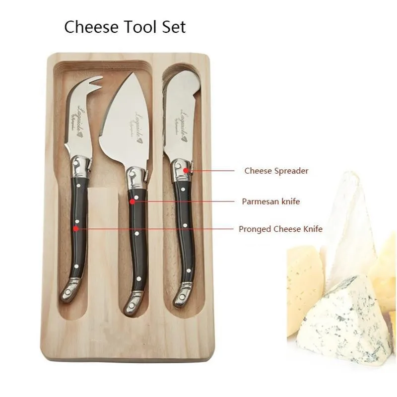 3pcs Laguiole Cheese Knife set Butter Spreaders Cheese Knives Scraper Bread Cake Slicer Cutter Kids Cutlery Bar Supply  5.9inch