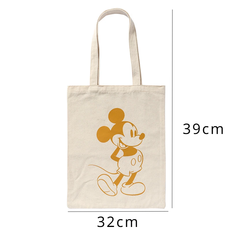 Disney-monederos y bolsos de compras de Mickey para mujer, bolso de hombro, funda de Anime de lona, cartera bonita, a la moda