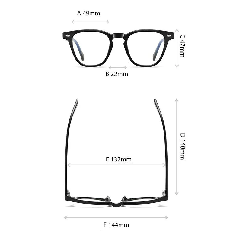 Vintage Square Prescription Glasses For The Nearsighted Rivet Frame Anti Blue Rays Student Myopes Lunettes 0 -0.5 -0.75 To -6.0