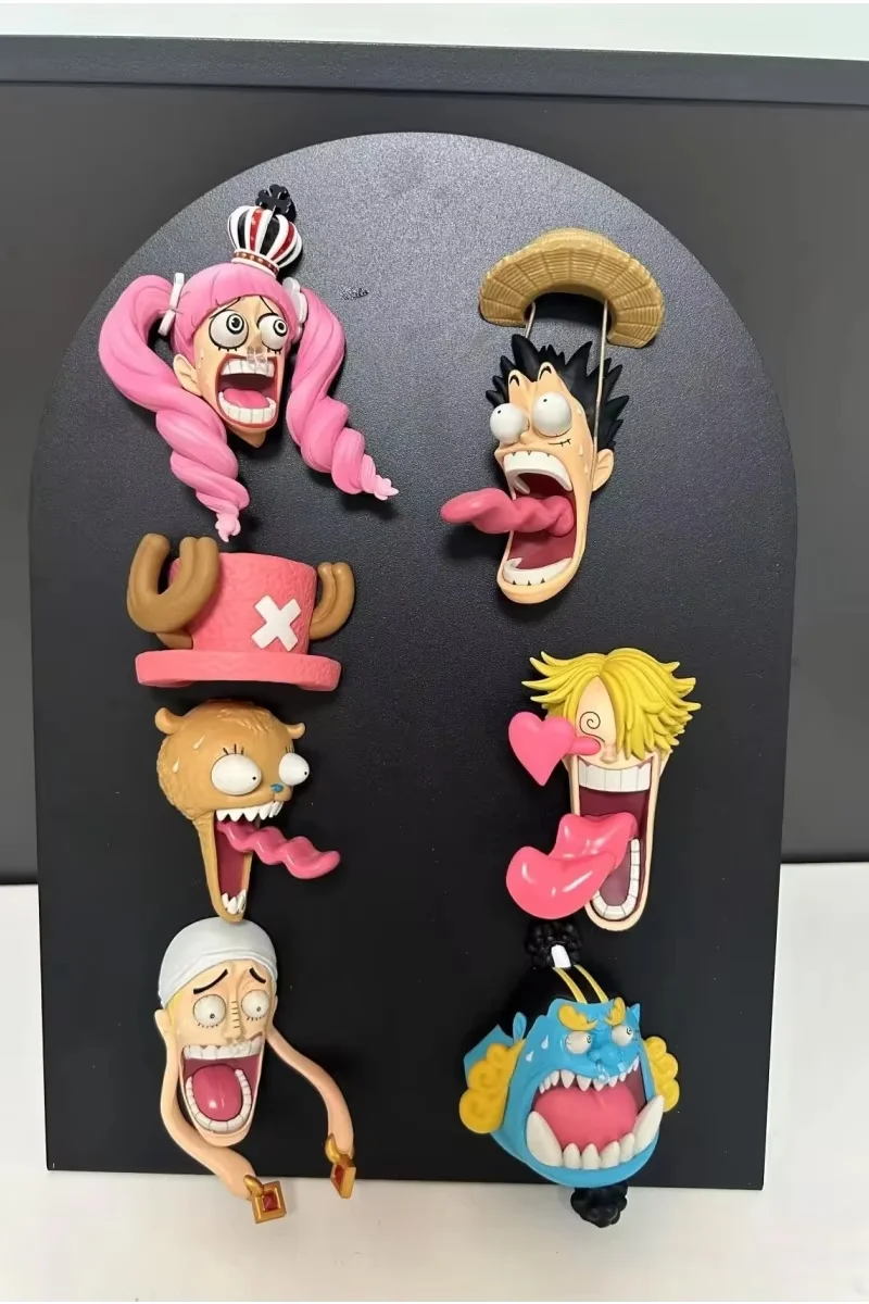 In Stock Original Rojf By Jumpshop One Piece Scare Refrigerator Sticker Blind Box Refrigerator Magnets Luffy Sanji Chopper Gifts view 3