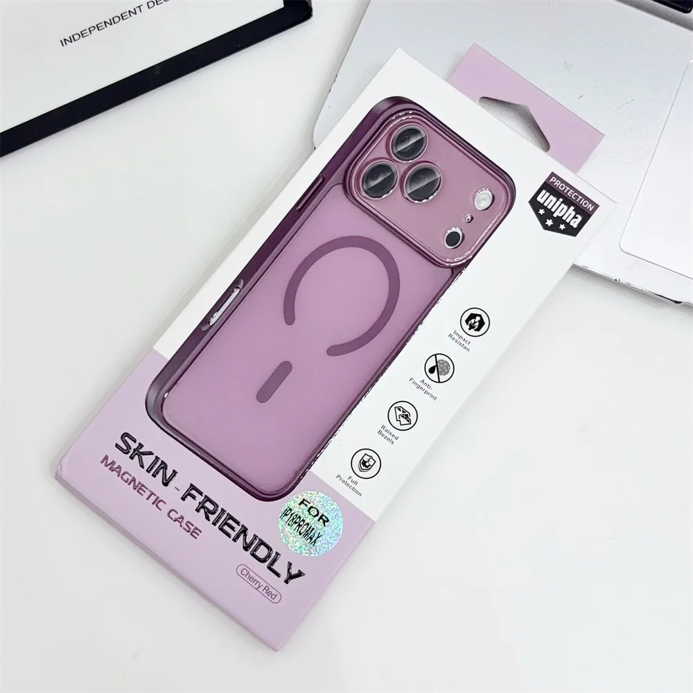 Luxuriöse, verpackte Handyhülle mit mattierter Oberfläche für iPhone 18, 17 Pro Max, Air, 16 Plus, 15, 14, 13, 12, 11, kompatibel mit MagSafe, matte, transparente, magnetische Hülle. – Detail 19