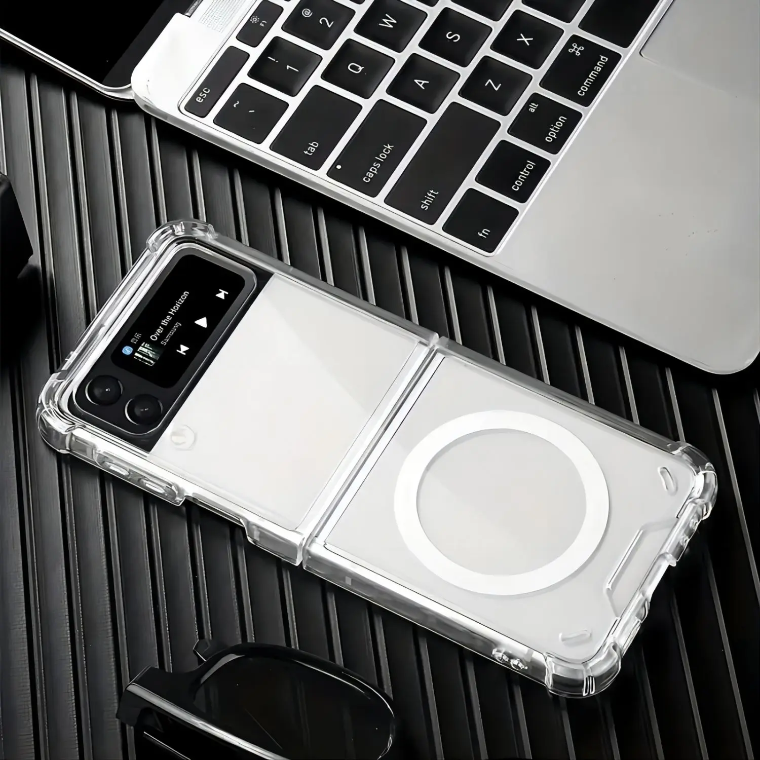 Galaxy Z Flip 3/4/5 Magnetic Case: Durable, Air-Cushioned, Transparent - Support Wireless Charging image 2