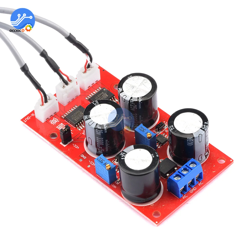 Dual Channel DRV134 Unbalanced To Balance Board Use For Balanced Input Power Audio Amplifier Board Player Module With Cable