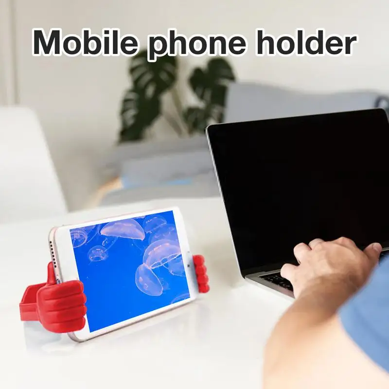 Pemegang ponsel jempol, dudukan telepon seluler cerdas, dudukan tampilan Tablet berdiri, pemegang telepon seluler