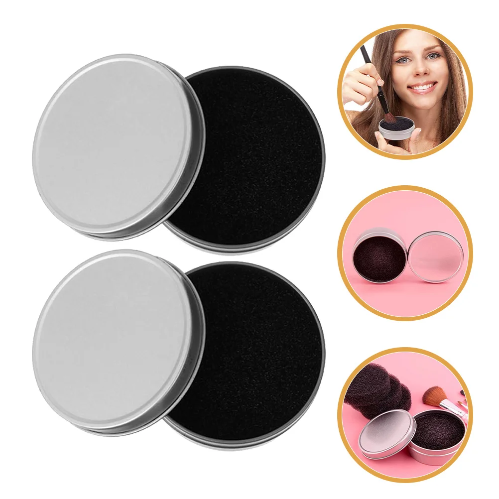 2 قطعة مجموعة صناديق التنظيف لفرش المكياج المحمولة الإسفنج الأنظف حصيرة دائم الجلد الآمن أداة فرشاة للمكياج نظافة الوسادة مستحضرات التجميل