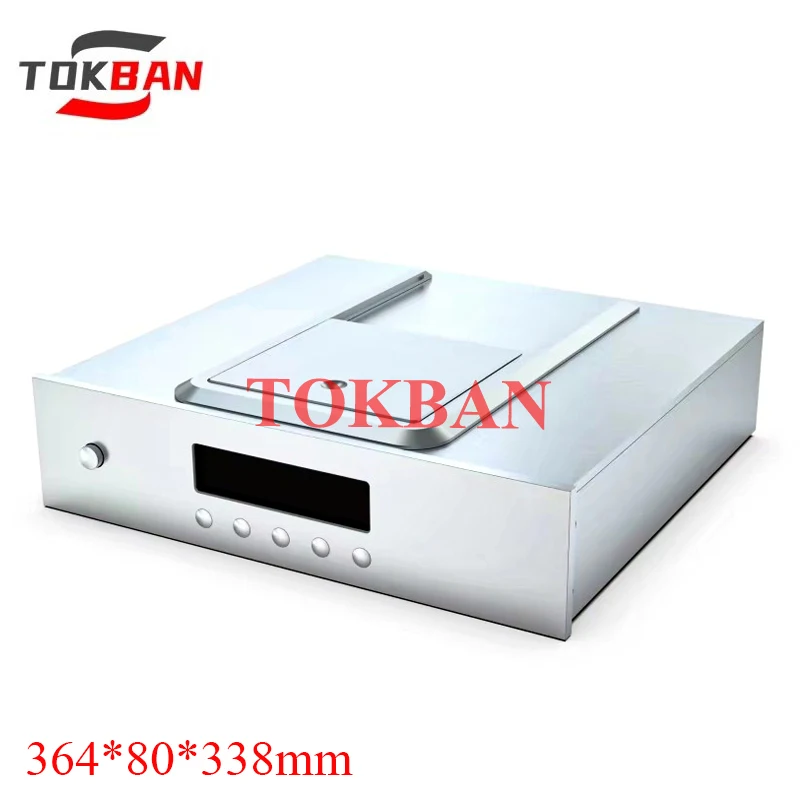 Tokban 364*80*338mm All Aluminum Rotary CD Player Chassis Enclosure CDM4 Case Diy Audio Accessories