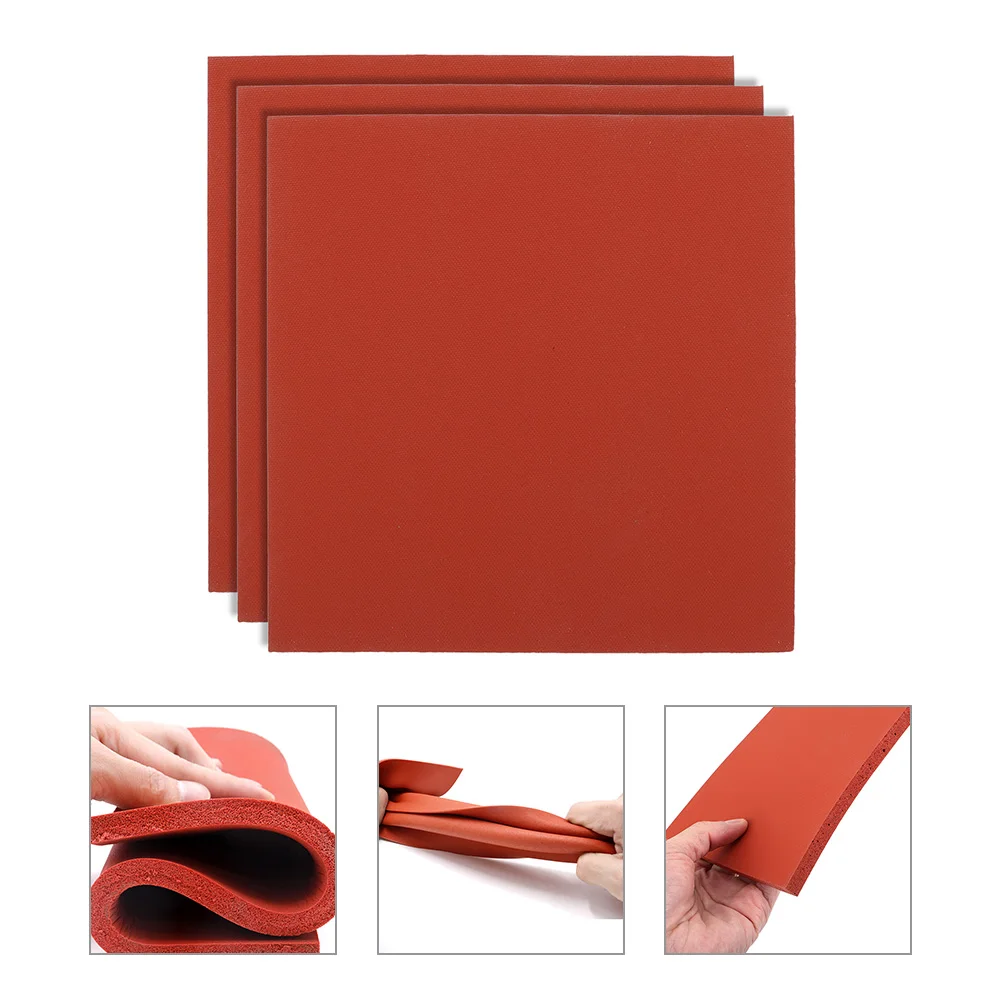 

3 Pcs Silicone Rubber Mat High Temp Insulation Pad for Transfer Printing Machine Cutting Accessories Durable Wear