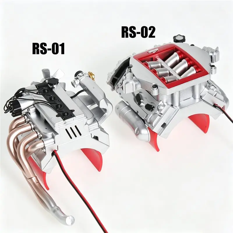 AS96-High-Performance Simulated Motor Radiator For RC Model Car, For 1/10 RC Crawler Car Upgrade Parts For RS-01