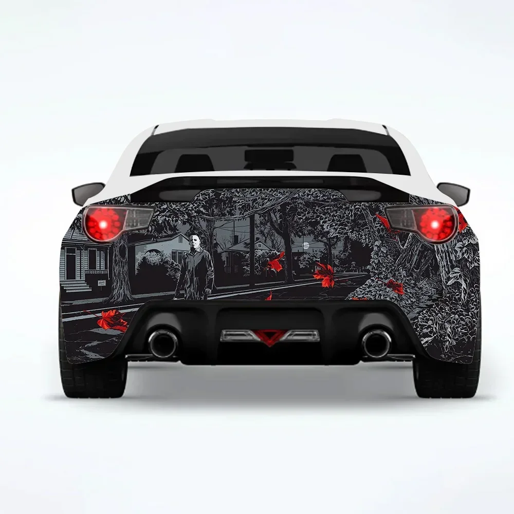 Michael Myers Car Rear Wrap Car Stickers vehicle Decal Creative Sticker Car-Body Appearance Modification Decor Stickers