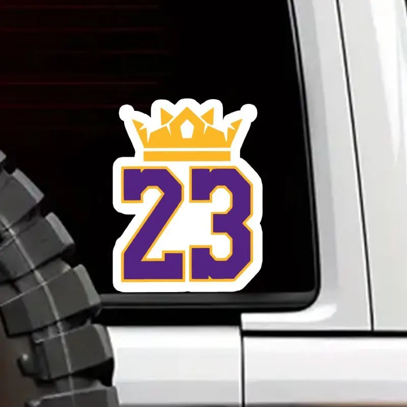 

2D плоские наклейки, просто наклейки (улучшенная версия, солнцезащитные и водонепроницаемые), 1 штука, наклейки с баскетбольной тематикой, забавные наклейки