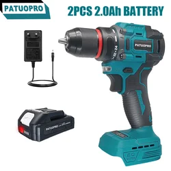 2-Speed Cordless Electric Drill Brushless Handheld 20+1 Torque Rechargeable Drills Electric Power Tools For Makita 18v Battery