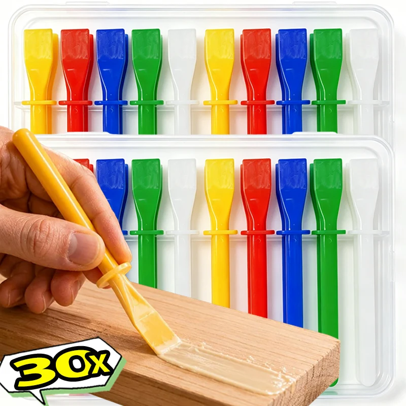 30/10PCS Glue Spreader Glue Brushes Handheld DIY Art Craft Paintings Scrapers Portable Leather Gluing Tools Glue Smear Sticks