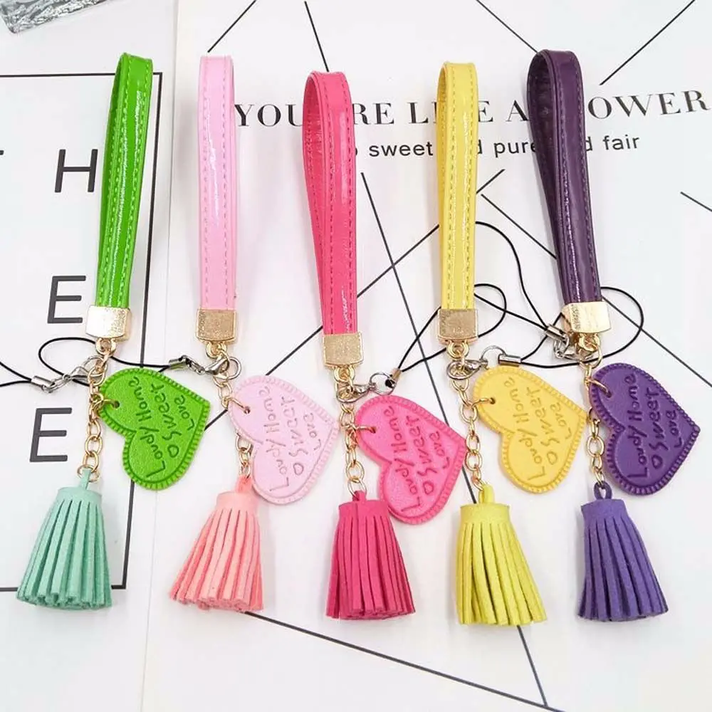 Love Heart Hang Rope Accessories Hanging Cord Mobile Phone Strap Cell Phone Lanyard Keychain Mobile Phone Lanyard