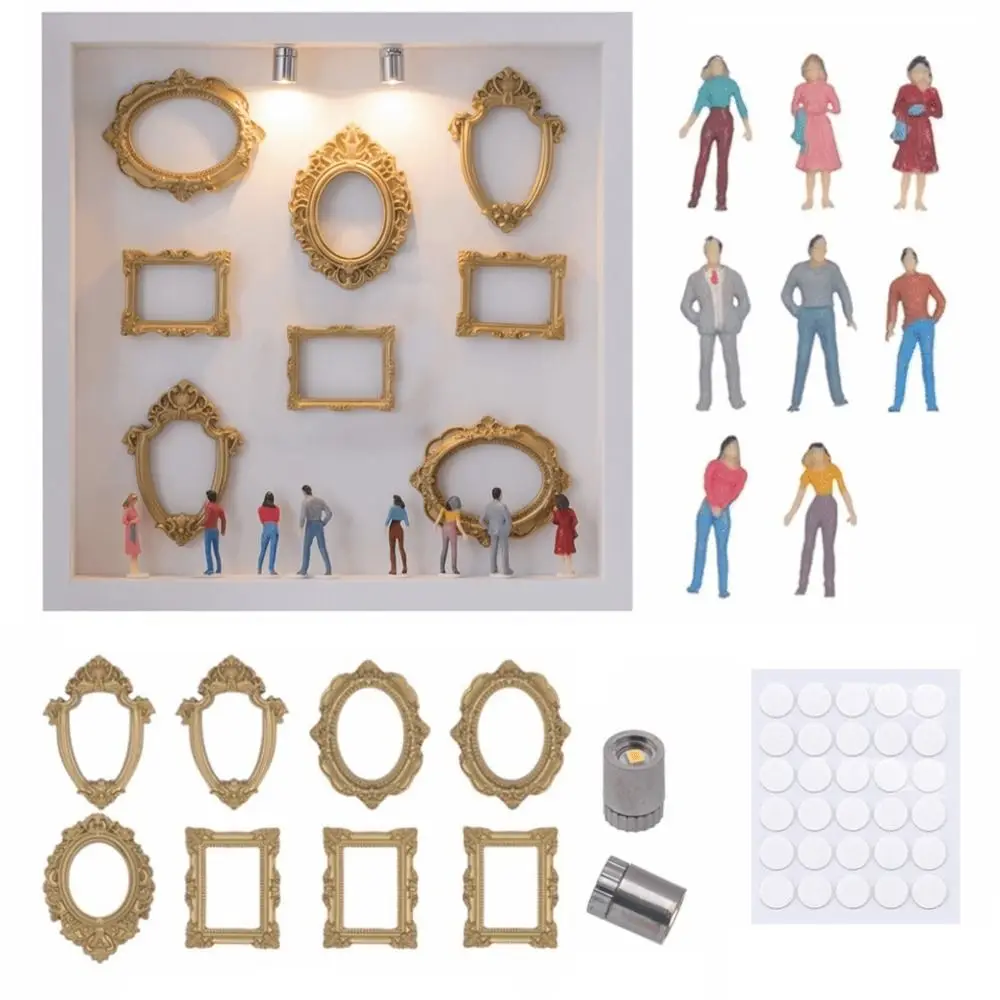 Creative DIY Mini Silhouette Shadow Box LED Light Miniature Photo Frame Wall Ornament Wall Display