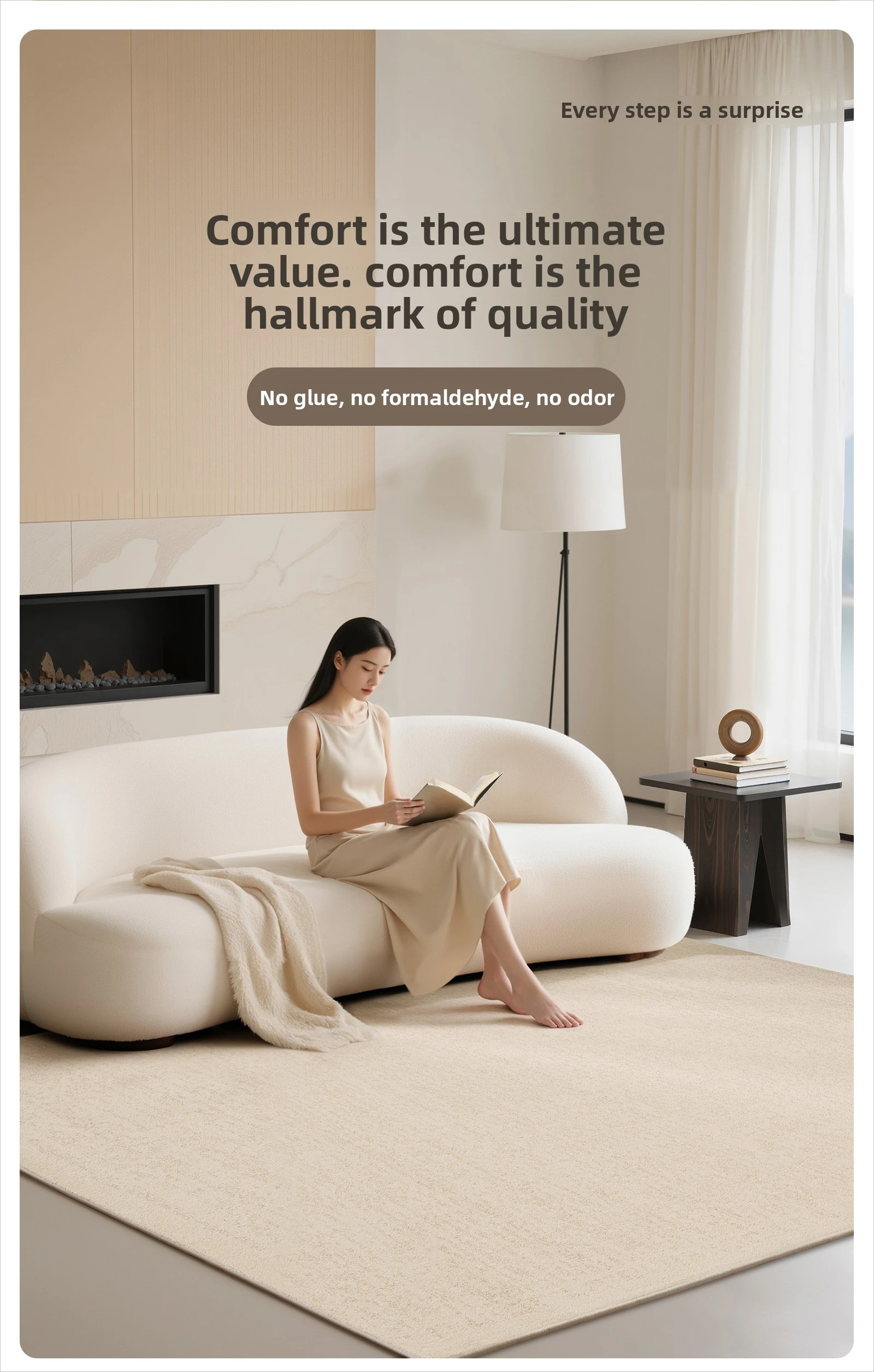 

carpet living room glue-free formaldehyde-free washable light luxury advanced waterproof and anti-fouling pad