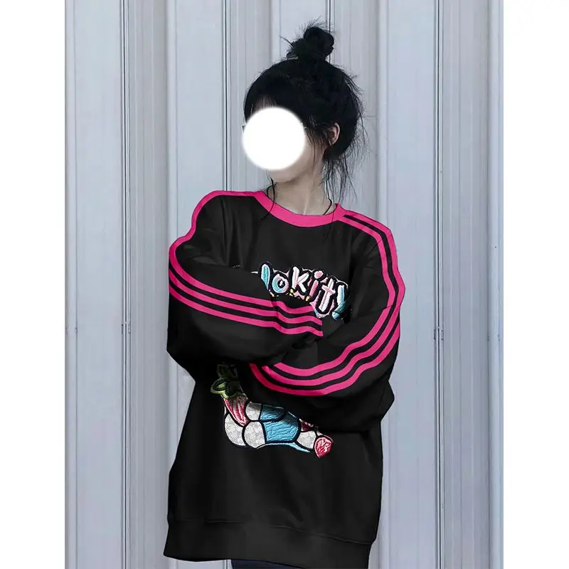 

Sanrio новый свитер Hello Kitty свитер сладкий ветер корейский стиль мультфильм с длинными рукавами вязаный свитер студенческий повседневный стиль свитер