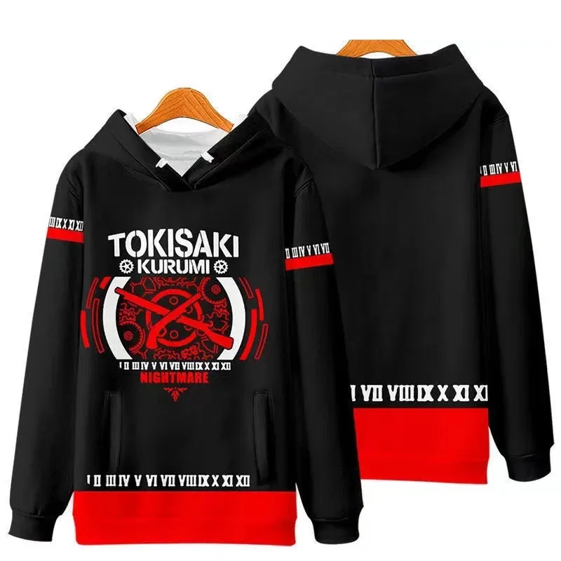 2025 11 Japan Anime Date A Live Girl Tokisaki Kurumi Nightmare 3D Stampa Felpa da uomo Felpe con cappuccio Harajuku Abbigliamento uomo