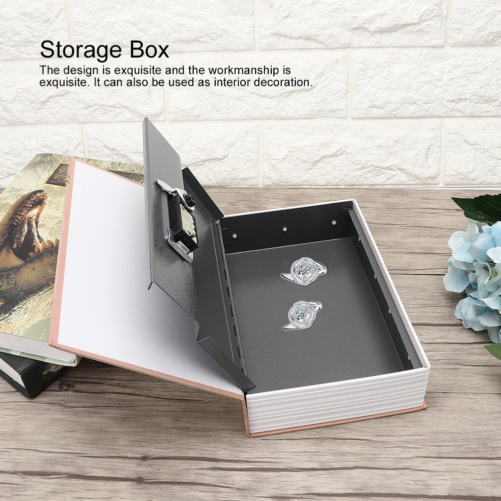 Mini Imitation Book  Box Password Locker Safety Storage Box for Money Jewelry Password Box  Box Storage Box Storage Case