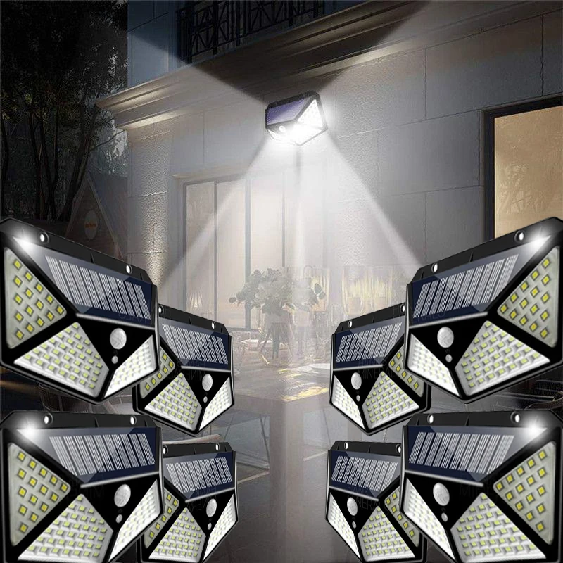 Solarne oświetlenie Led Zewnętrzna wodoodporna lampa ścienna Dekoracyjne lustra ścienne Światła Ogród Dom Dekoracja domu Luksusowy wystrój domu
