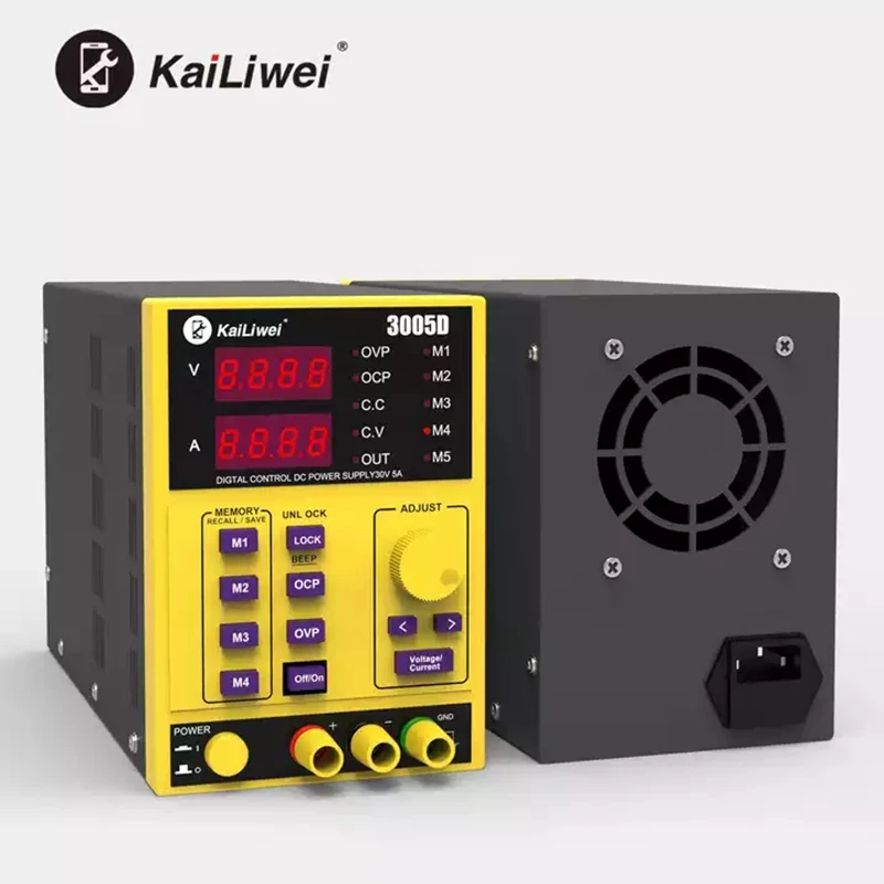 Kailiwei 3005D 5A 30V DC alimentatore da laboratorio regolabile alimentatore a commutazione controllato da programma digitale