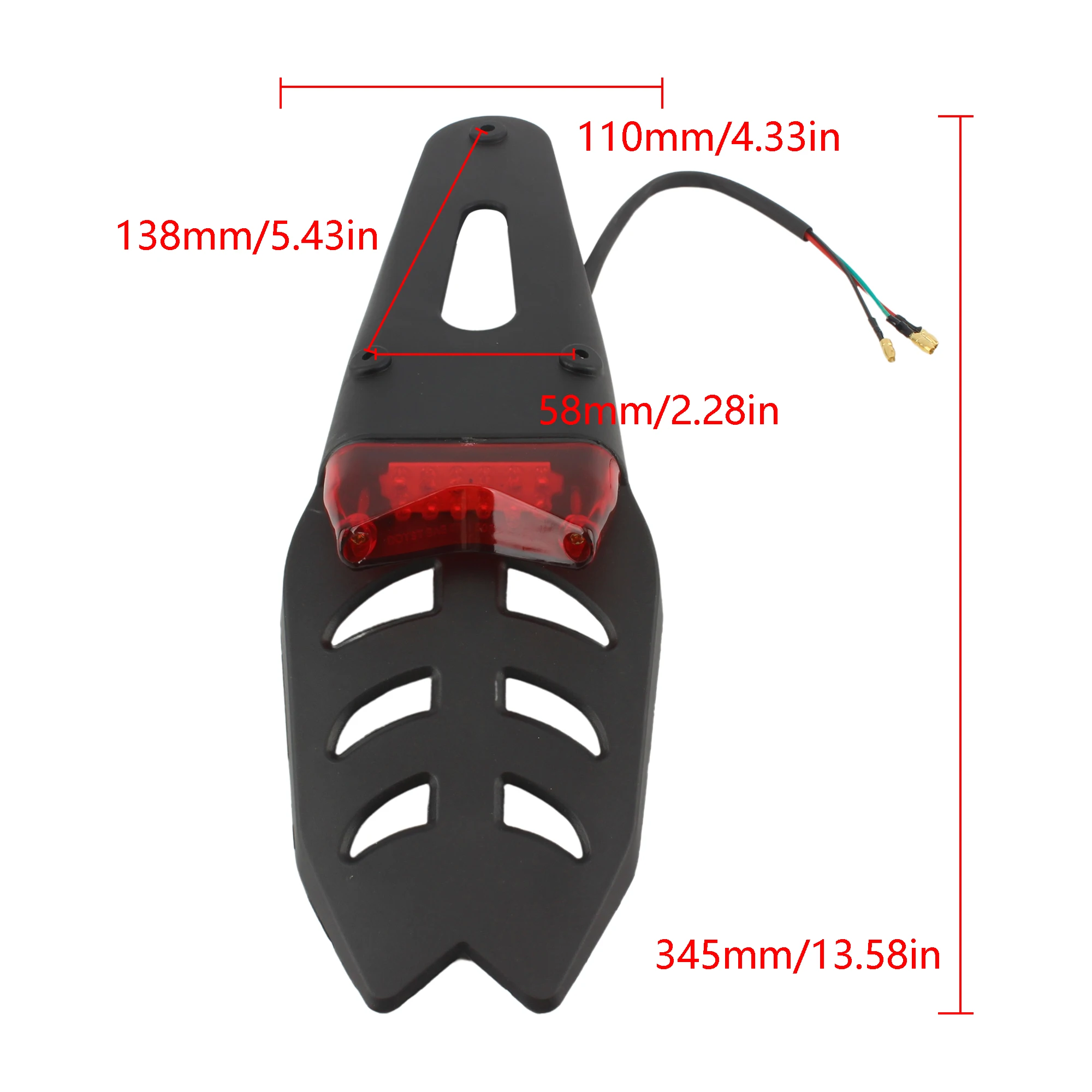 Motorcycle Taillight Brake Light 12V LED Enduro Motocross Modified Parts for Yamaha YZF Honda XR WR CRF 2012-2023 Dirt Pit Bike