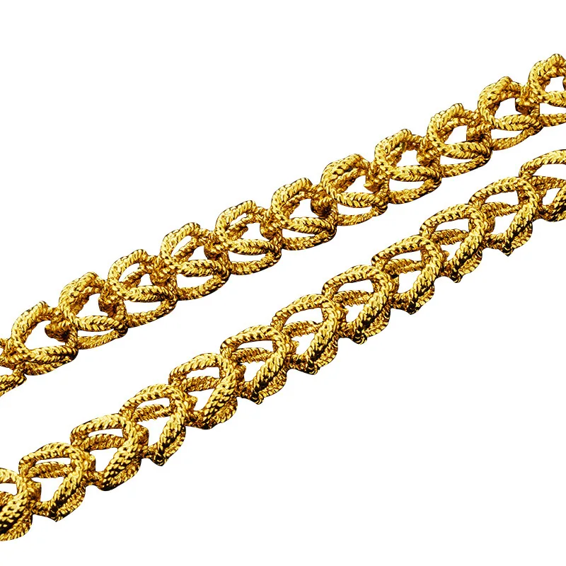 Luxury 24K 9999 Pure Gold real gold Men's Hollow Double Dragon Necklace - Image 5