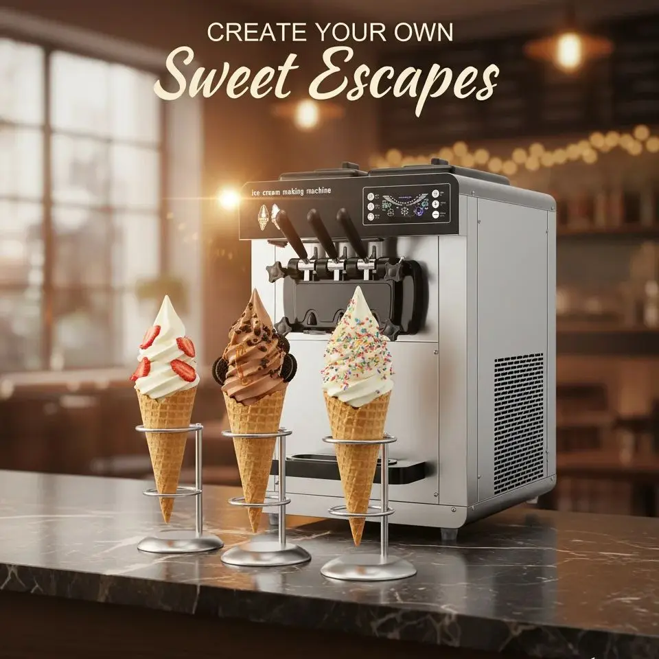 ماكينة صنع الآيس كريم الكهربائية للمنزل والأعمال، ماكينة صنع الزبادي المجمد والمخروط الثلجي، فريزر الآيس كريم من الدرجة التجارية