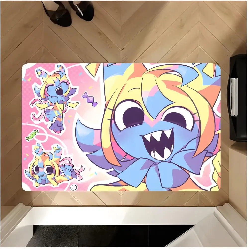 Game Interesting D-Dandy's Worlds Floor Mat Washable Absorbent Flannel Door Mat Non-Slip Indoor Floor Rug