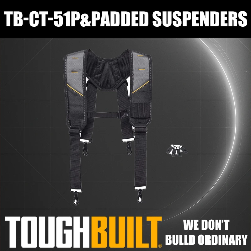 

ToughBuilt TB-CT-51P Universal Construction Shoulder Strap (Includes Four D-Rings for Waist Belt Attachment)