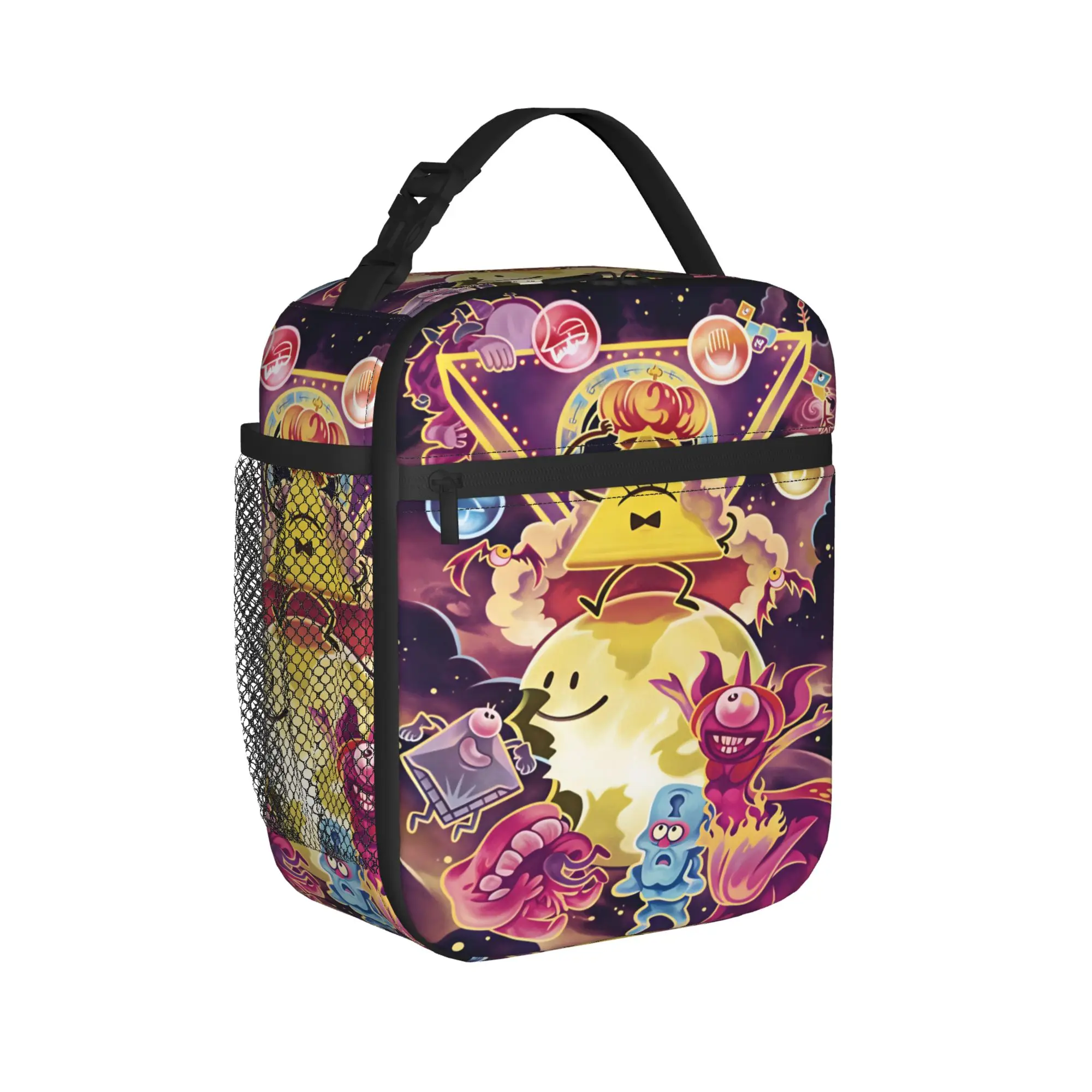 G-Gravity Falls Lunch Bag Bill Cipher Kawaii Lunch Box For Child Travel Portable Cooler Bag Oxford Designer Thermal Lunch Bags